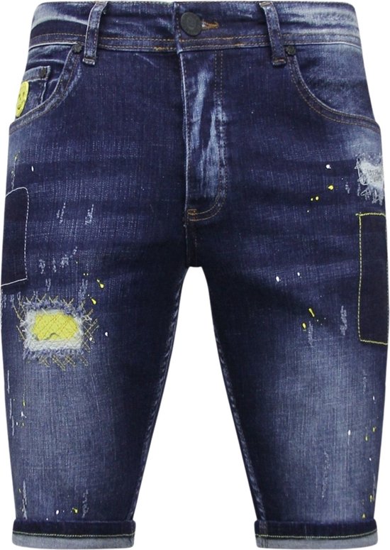 Jeans Short Heren Stretch - 1052 - Blauw