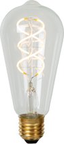 Lucide ST64 - Filament lamp - Ø 6,4 cm - LED - E27 - 1x4,9W 2200K - Transparant