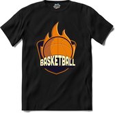 Basketball | Basketbal - Sport - Basketball - T-Shirt - Unisex - Zwart - Maat L