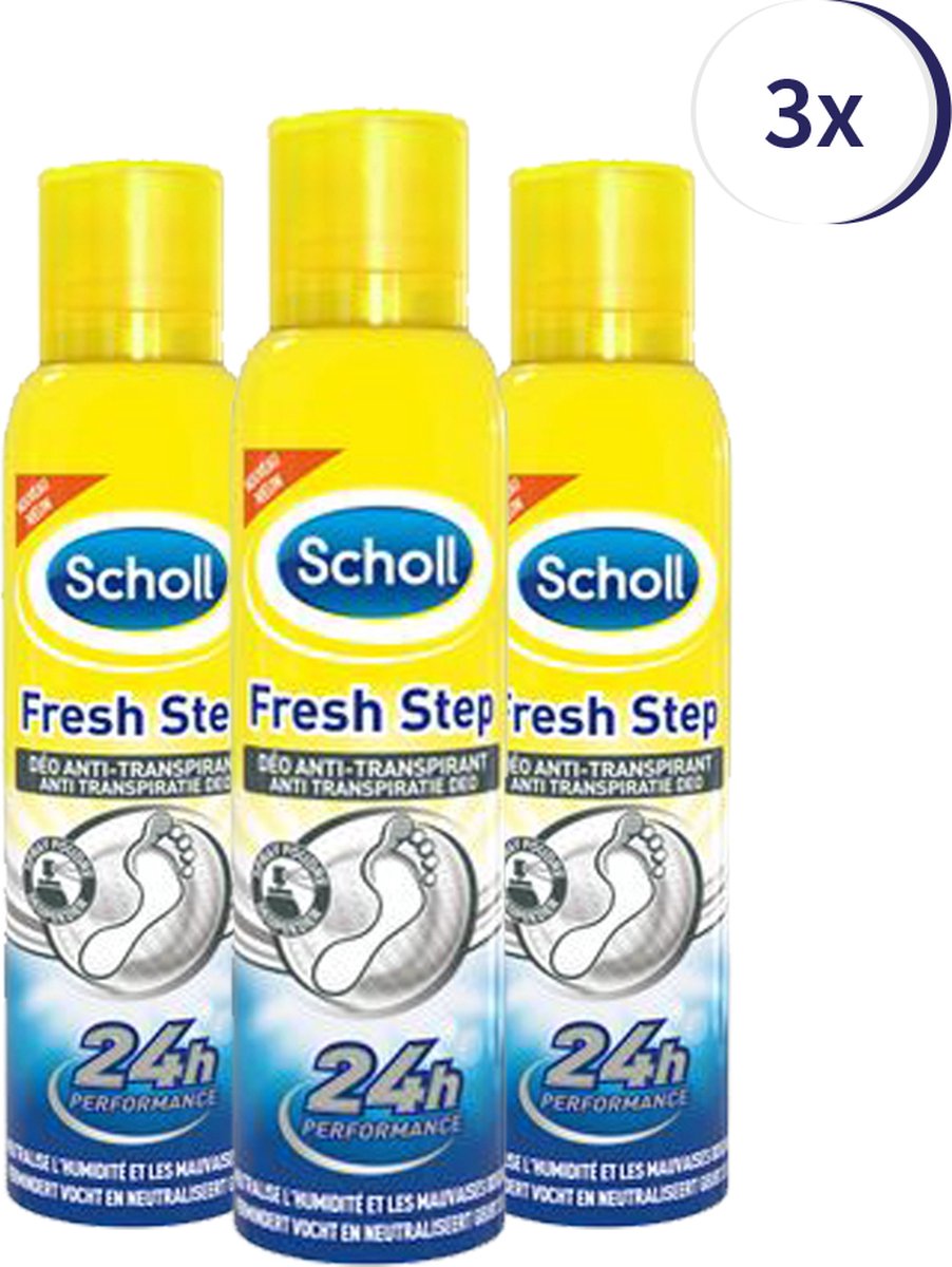 Scholl Fresh Step Anti Transpiratie Spray 150ml x3