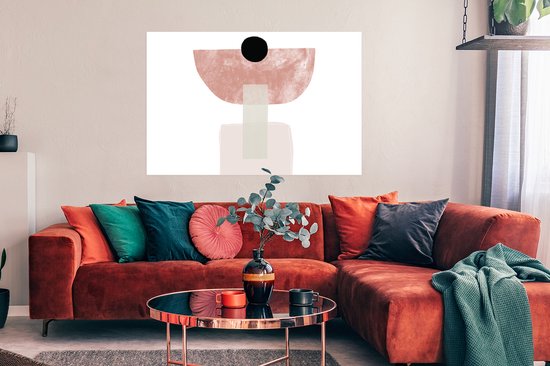 Posters - Déco chambre esthétique - Abstrait - Pastel - Design - Rose - Décoration de chambre esthétique - Décoration murale - Affiche murale - 120x90 cm