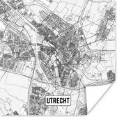 Poster Stadskaart Utrecht - 100x100 cm XXL - Plattegrond