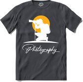 Photography | Fotografie - Camera - Photography - T-Shirt - Unisex - Mouse Grey - Maat L