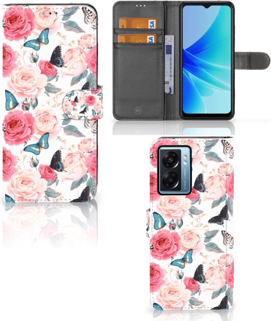 Coque OPPO A77 5G | A57 5G Housse Coque pour Roses Papillon