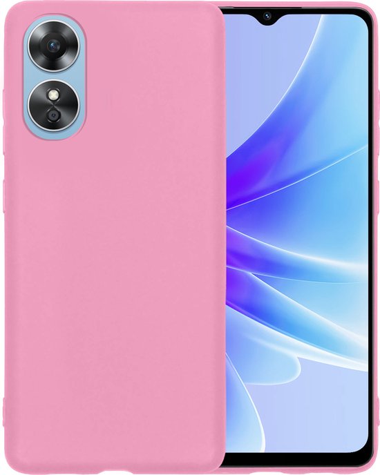 Coque OPPO A17 Housse en Siliconen - Coque OPPO A17 Housse Siliconen - Rose Clair