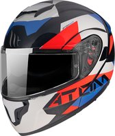 Mt Helmets Atom Sv W17 Modulaire Helm Wit,Blauw S