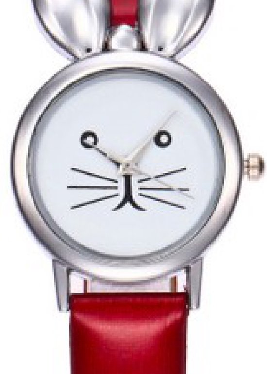 Montre Hidzo Lapin ø 37 mm - Rouge - Dans boîte de montre