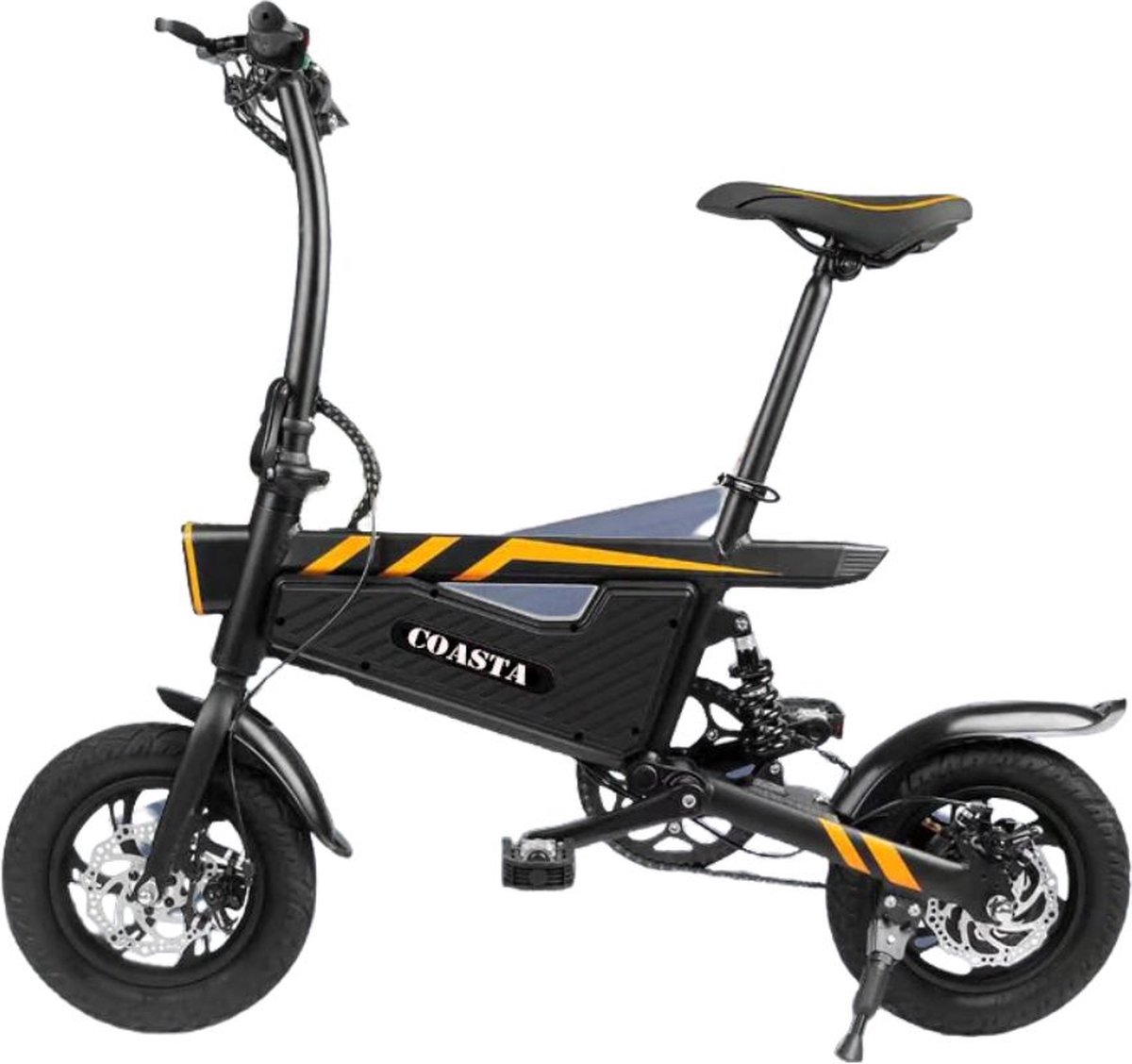 Elektrische vouwfiets 500W 12 inch Elektrische fiets Opvouwbaar Fiets Compact formaat Mini Elektrische Fiets