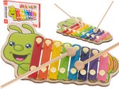 Kleurrijke houten dulcimer voor kinderen rups