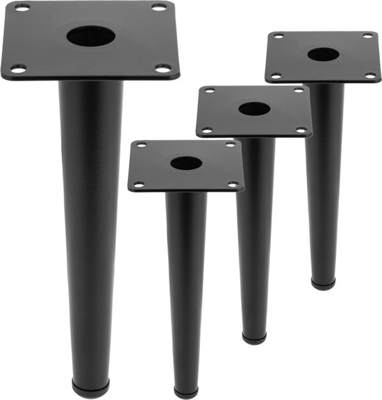 Meubel Upgrade IPEA Meubelpoten Walnoot - Set Van 4 Houten Conische Poten, Hoogte 140 Mm, Gemaakt In Italië, Voor Banken En Kasten Potten Voor Fauteuils En Salontafels