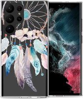 iMoshion Hoesje Geschikt voor Samsung Galaxy S23 Ultra Hoesje Siliconen - iMoshion Design hoesje - Meerkleurig / Dreamcatcher