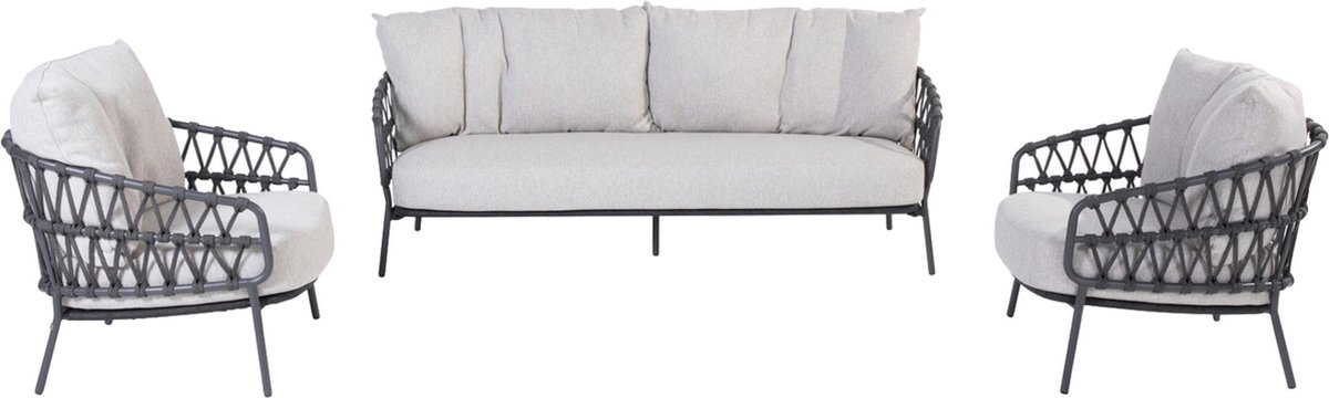 4 Seasons Calpi stoel-bank loungeset - 3-delig