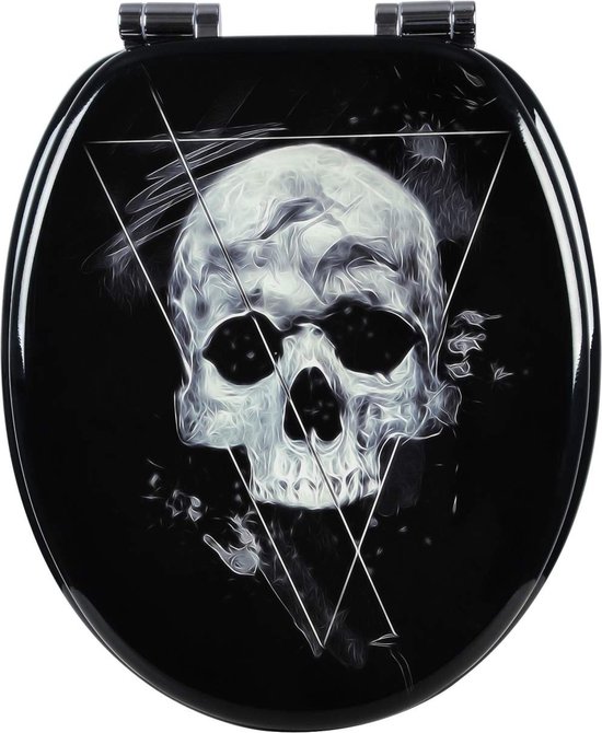 Abattant wc tete de mort sales