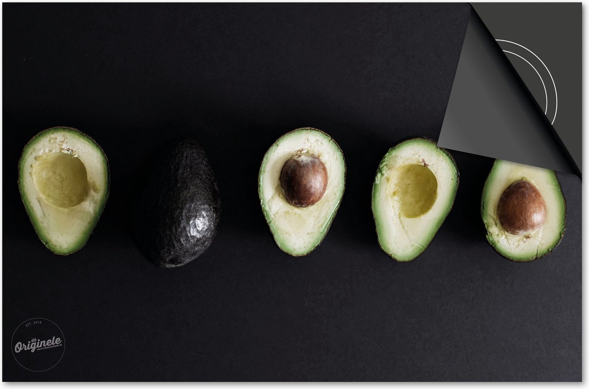 Inductie beschermer 59x52 - afdekplaat inductie mat - Dietrix Kookplaat beschermer - Exclusief - Groente en Fruit - Avocado’s