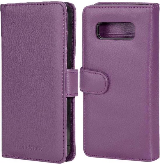 Coque Cadorabo pour Samsung Galaxy NOTE 8 en VIOLET BORDEAUX - Coque de protection avec fermeture magnétique et 3 emplacements pour cartes