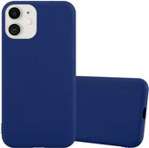Cadorabo Hoesje geschikt voor Apple iPhone 12 MINI in CANDY DONKER BLAUW - Beschermhoes gemaakt van flexibel TPU silicone Case Cover