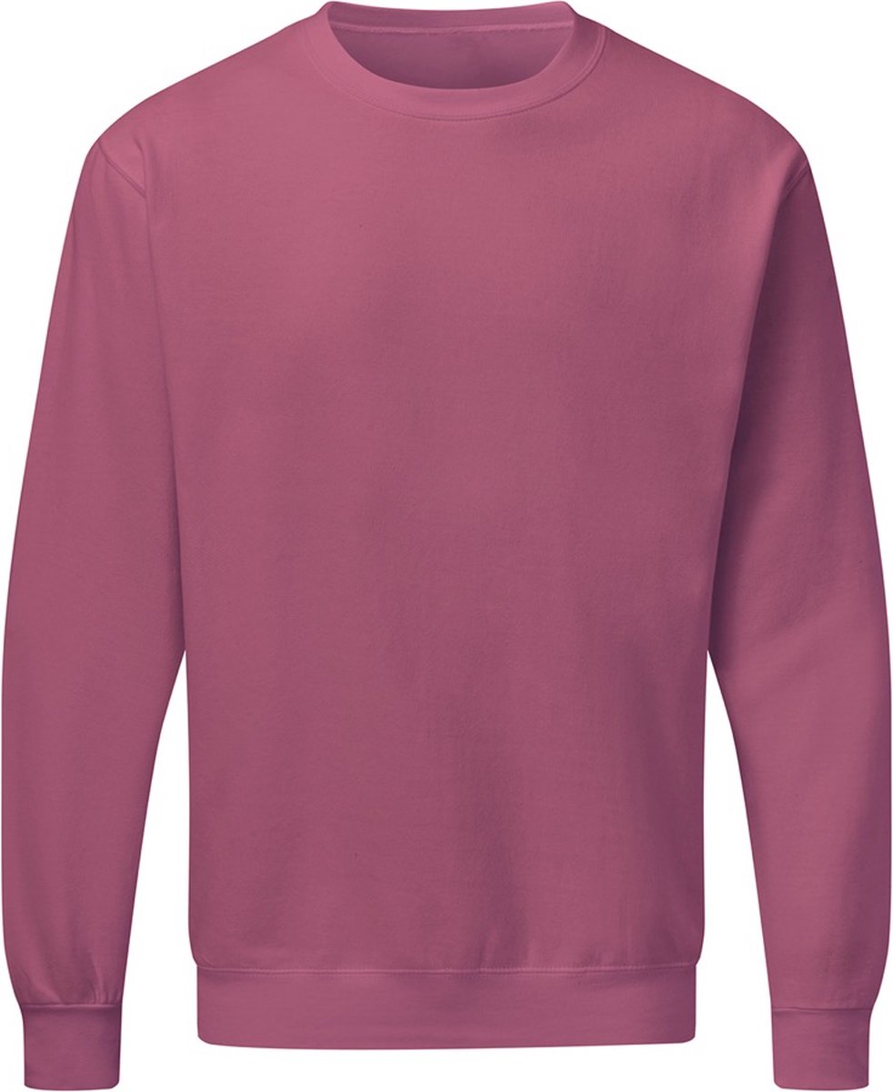 Cassis kleurige heren sweater Crew Neck merk SG maat S