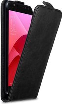 Cadorabo Hoesje geschikt voor Asus ZenFone 4 Selfie PRO in ZWARTE NACHT - Beschermhoes in flip design Case Cover met magnetische sluiting
