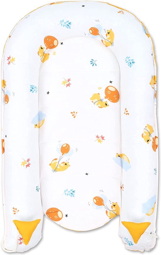Bedomranding Babybed Ademend Pentagram - Veiligheidsomranding Voor Pasgeborenen Wit