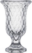 Giftdecor - Bloemenvaas - Diamonds transparant glas - 15 x 24 cm