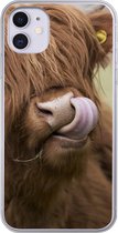 Coque iPhone 11 - Scottish Highlander - Marron - Animaux - Coque en Siliconen