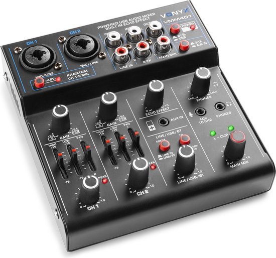 Table de mixage table de mixage - Vonyx VMM401 - Table de mixage USB avec  Bluetooth -... | bol