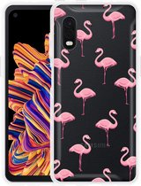 Hoesje Geschikt voor Samsung Galaxy Xcover Pro Flamingo