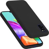 Cadorabo Hoesje geschikt voor Samsung Galaxy A41 in LIQUID ZWART - Beschermhoes gemaakt van flexibel TPU silicone Case Cover