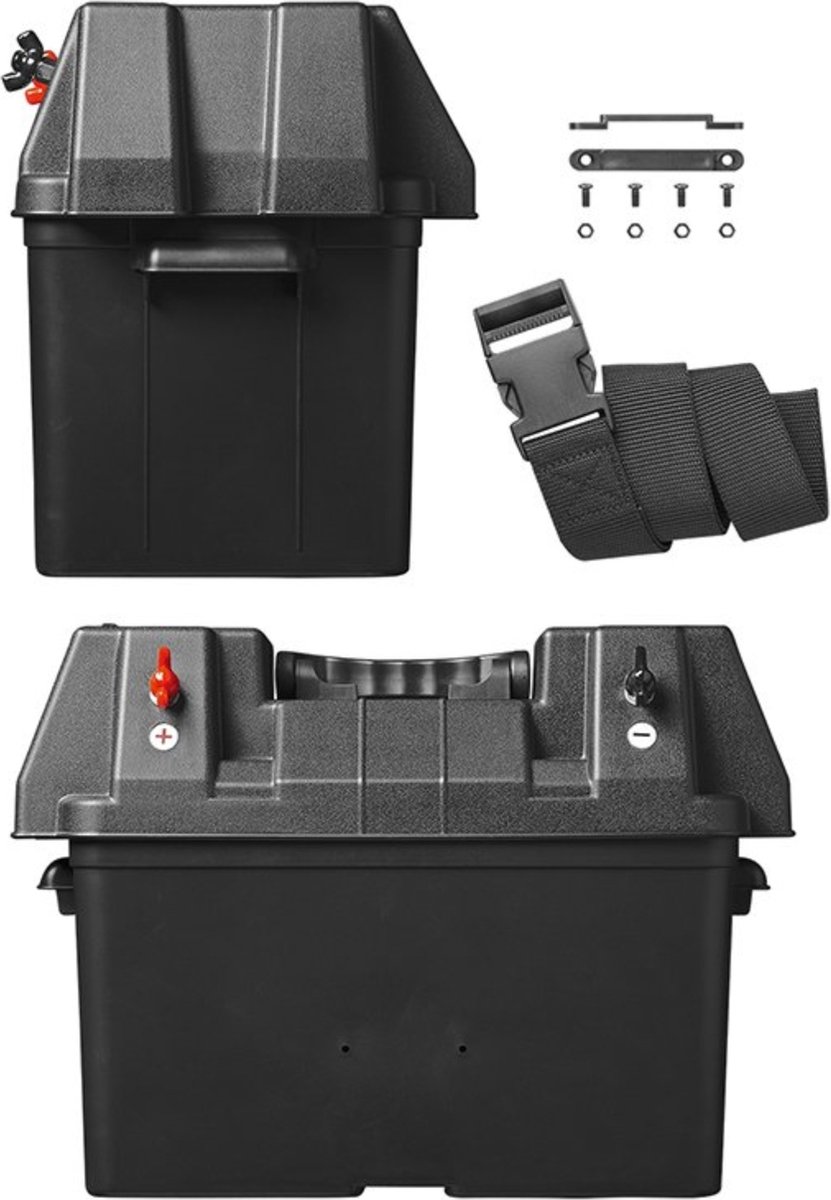 ProPlus accubak 33x20x20cm - 2x USB - 2x 12V stekkerdoos - Voltmeter -  Batterybox | bol.com