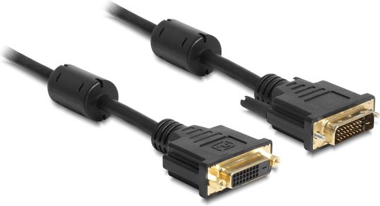 Delock - Câble d'extension d'affichage DVI-D - noir - 5 mètres