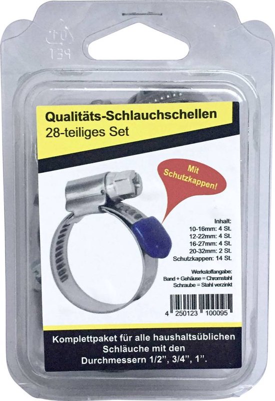 Kash 3771310001 Slangklem 10 - 32 mm Set van 28 stuks