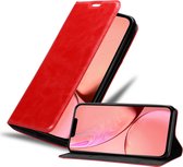 Cadorabo Hoesje geschikt voor Apple iPhone 13 PRO in APPEL ROOD - Beschermhoes met magnetische sluiting, standfunctie en kaartvakje Book Case Cover Etui