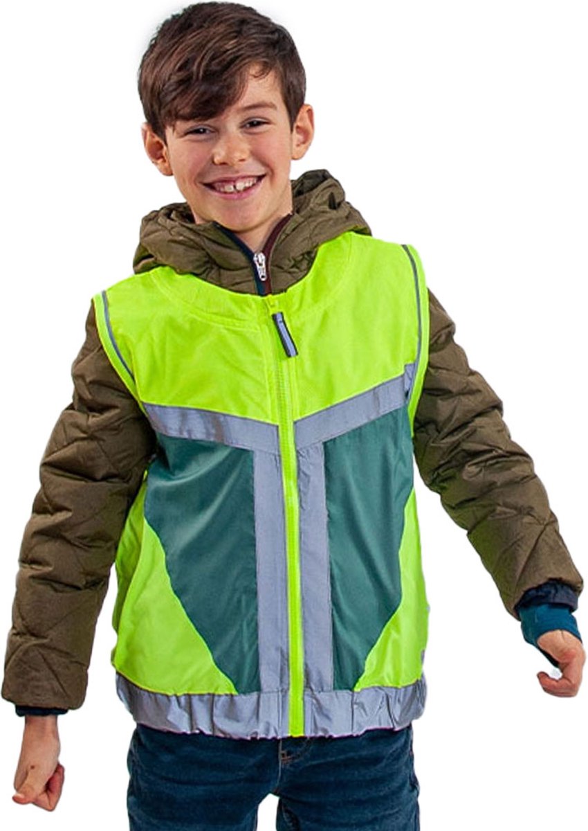 Gilet fluorescent WASABi entièrement réfléchissant