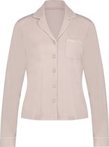 Hunkemöller Dames Nachtmode Jacket Jersey Essential - Beige - maat XL