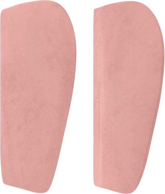 vidaXL - Tête de lit - avec - bords - 103x23x78/88 - cm - velours - rose