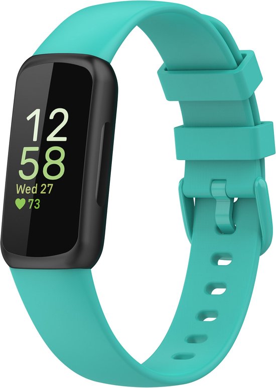 By Qubix Fitbit Inspire 3 - Sportbandje met gesp - Maat: Large - Teal