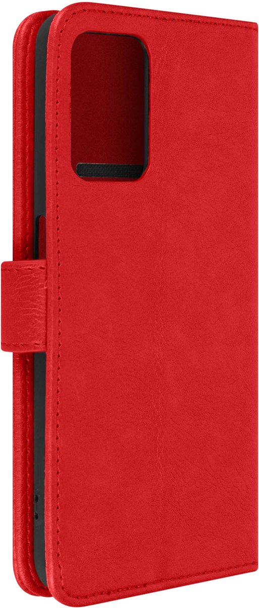 Geschikt voor Realme 9i/ Oppo A76/A96 Bookcover Video Support Functie rood