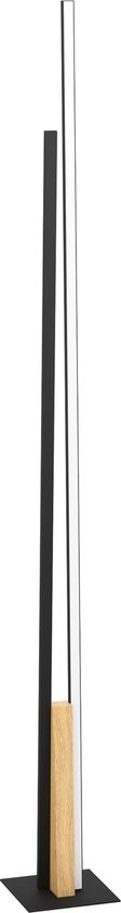EGLO Panagria Vloerlamp - LED - 146 cm - Zwart/Bruin/Wit