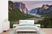 Behang - Fotobehang De schemering bij het Nationaal park Yosemite - Breedte 375 cm x hoogte 240 cm
