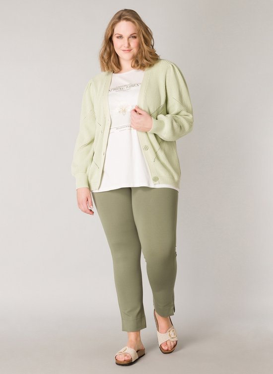 YESTA Houkje Bottoms - Greyed Army - maat X-0(44)