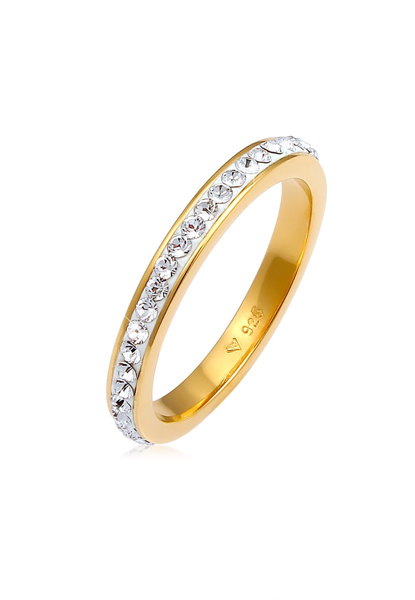 Elli - Ring - Damesband met Kristallen in 925 Sterling Zilver - Dames