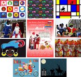 Sinterklaaskaarten - Set van 10 x ansichtkaart - Sinterklaas - Modern