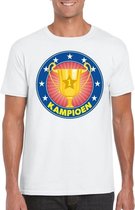 Wit kampioen shirt voor heren XL