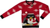 Rode kersttrui pinguin voor volwassenen - Foute kersttruien heren/dames XL