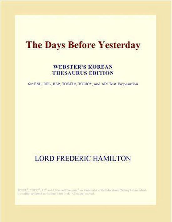 The Days Before Yesterday (ster's Korean Thesaurus Edition) (ebook