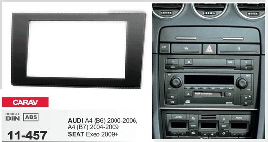 2-DIN AUDI A4 (B6) 2000-2006, A4 (B7) 2004-2009 / SEAT Exeo 2009-2013  afdeklijst /... | bol