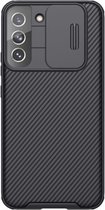 Telefoonhoesje geschikt voor Samsung Galaxy S22 5G - Nillkin CamShield Pro Case - Zwart