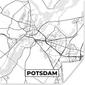 Poster Kaart - Potsdam - Plattegrond - Stadskaart - 50x50 cm