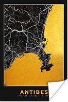 Poster Antibes - Frankrijk – Kaart – Plattegrond – Stadskaart - 40x60 cm
