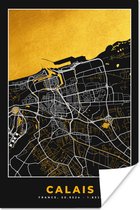 Poster Kaart – Stadskaart – Calais - Plattegrond – Frankrijk - 20x30 cm